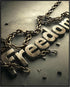 Posterizer-freedom-broken chains-inspiring typography art -2-Abstract & Modern Art Gift for Men Women Teens Decor for Home & Office- unframed wall...