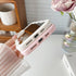 Jmltech for iPhone 15 Case Mirror Curly Wave Frame Shape Silicone Cute Shockproof Ultra Thin Protective Phone Case for iPhone 15 Beige Bumper...