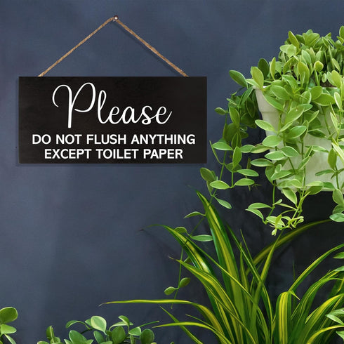 JennyGems Sensitive Plumbing Bathroom Sign, Do Not Flush Except Toilet Paper Sign, for Septic System, Vacation Rentals, RV and Cabins, Businesses,...