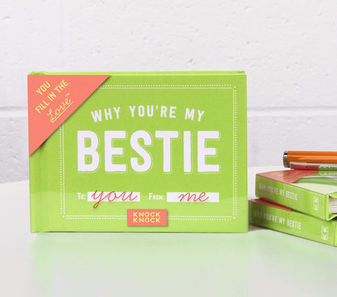 Knock Knock Why You're My Bestie Book Fill in the Love Fill-in-the-Blank Book Gift Journal, 4.5 x 3.25-Inches...