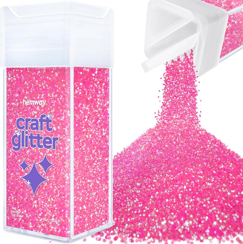 Hemway Premium Craft Glitter Shaker - Baby Pink Iridescent | 130g Fine Metallic Flake Sequins for Resin & Epoxy Crafts | Craft Supplies for Tumble...