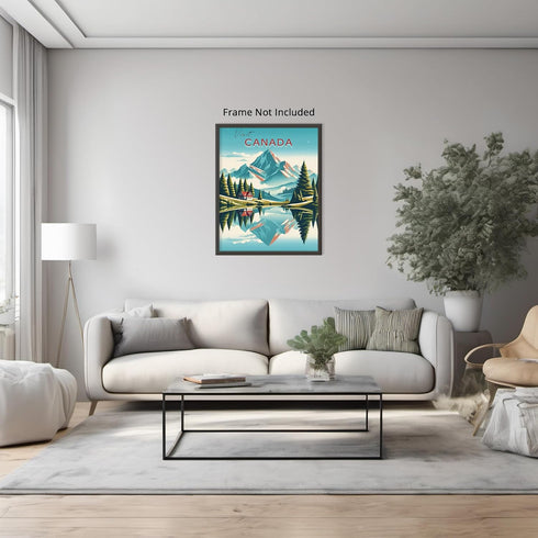 Posterizer 1 pcs-Canada Travel Poster Print-Adventure Wall Art Gift for Men Women Entrepreneur Teens Decor for Home & Office- unframed wall art...