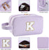 Personalized Initial Makeup Bag A-Z, Travel Toiletry Bag Monogram Make Up Bags Preppy Cosmetic Bag Cute Makeup Pouch Birthday Graduation Gifts Bag...