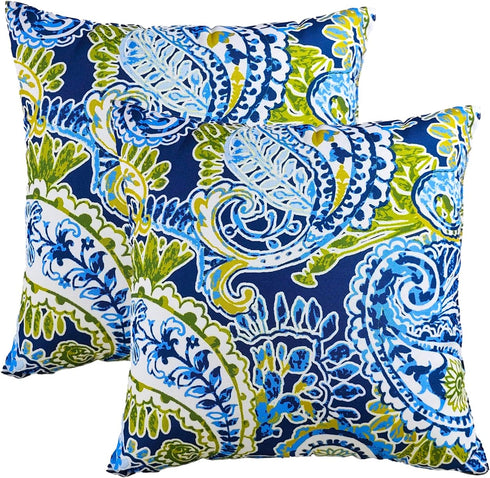 Outdoor Pillows Case, 2PCS Waterproof Outdoor Pillow Covers 18x18 Inch Outdoor Lumbar Pillow Covers Home Decor for Furniture Patio Couch Bed Sofa ...