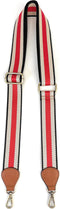 Purse Straps Replacement Crossbody with Brass Hardware 1-1/2 Inch Black Red Offwhite Adjustable Shoulder Guitar Strap for Handbag...