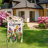 Welcome Spring Floral Flowers Garden Flag Double Sided, Tulip Decorative Yard Outdoor Home Small Decor, Summer Farmhouse Burlap Outside House Deco...