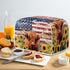 American Flag Toaster Cover 2 Slice Wide Slot, Highland Cow Sunflower Print Bread Maker Cover Toaster Covers, Washable Stain Resistant Small Appli...