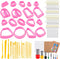 Yayatty 400 PCS Polymer Clay Cutters Set, 18 Shapes Clay Earring Cutters with Earrings Accessories, Clay Pattern Cutting Molds, Plastic Clay Cutte...