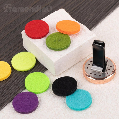 Framendino, 1 Pack Dog Paw Print Essential Car Oil Diffuser with 10 Felt Refill Pads Aromatherapy Car AIR Freshener Vent Clip Lockets for Men Wome...