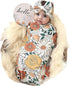 Galabloomer Newborn Receiving Blanket Headband Set Baby Flower Swaddle (caramd)...
