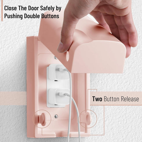 Bates - Baby Safety Outlet Cover Box, Pink, Outlet Covers Baby Proofing, Plug Covers Baby Proofing, Baby Outlet Cover, Socket Covers Baby Proofing...