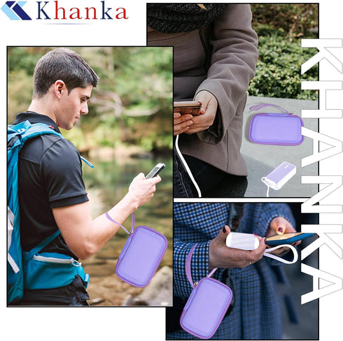 khanka Hard Case Replacement for Anker 3-in-1 Power Bank USB C Charger Block,10,000mAh 10k Portable Charger,Case only. (Purple)...