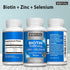 Biotin 10000 mcg + Zinc + Selenium, Pure, Vegan & Extra Strong, Best Supplement for Hair Growth, Glowing Skin, Strong Nails*, 365 Tablets for 12 M...