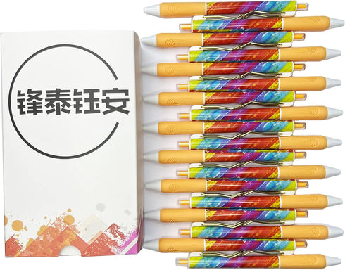 Fengtaiyuan Rd01Oily, 18 Count, Ballpoint Pens - Black Ink, 0.7mm, FIne Point, Writting Smooth (Black-Rd01OilyB)...