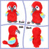 Hopearl Talking Parrot Repeats What You Say Nodding Electric Interactive Animated Toy Speaking Plush Buddy Gifts for Toddlers, Red, 7.5''...