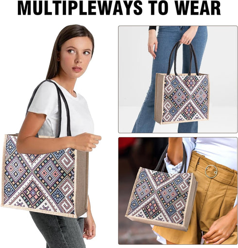 Satchel-Canvas Tote-Shoulder Hobo-Bag Women's-Vintage Beach-Fashion-Handbag Large Jute Purse Beach Bag, Lady's Woven Straw Hobo Chic Travel Tote B...
