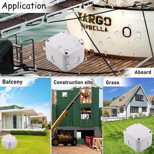 Nineleaf Outdoor Electrical Box,Small Electrical Junction Box 3 1/4"X2 3/4"X2 1/4"(86X74X62Mm) Ip66,White,Surface Mount Junction Box with Cover,Wa...