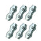 6Pcs M5 Poly Rope Connectors,Splicer Galvanized Steel Connector for Electric Fences Wires (6)...