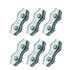 6Pcs M5 Poly Rope Connectors,Splicer Galvanized Steel Connector for Electric Fences Wires (6)...