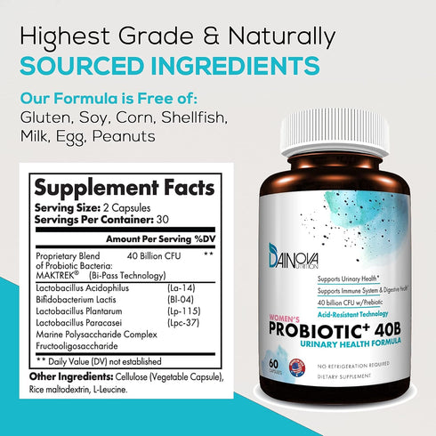 Probiotics for Women Vaginal Health, Urinary Tract Health, Yeast Infection & UTI I 40 Billion CFU Active Prebiotics and Probiotics for Women I She...