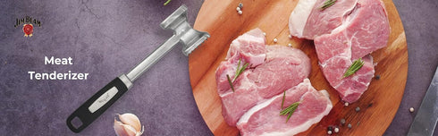 Jim Beam Heavy Duty Construction Meat Tenderizer with Soft Grip Handle, Medium....