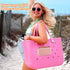 AIERSA Phone Holder for Bogg Bag Accessories, Silicone Insert Wallet for Bogg Bag Original All Models Rubber Beach Tote Bags Pink......