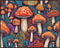 Posterizer 1 pcs- psychedelic funky hippie colorful rainbow mushrooms 3-Fantasy & Fiction Art-Retro Art- Living Room Bedroom Decor- unframed wall ...