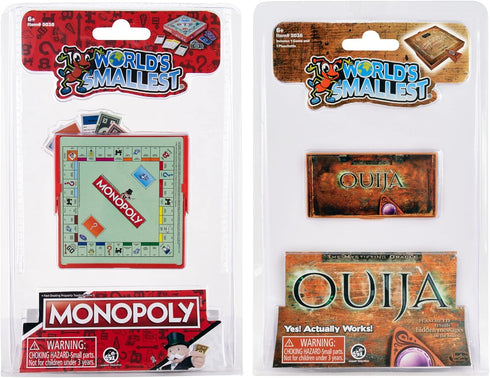 Worlds Smallest Board Games Bundle Set of 2 Monopoly - Ouija...