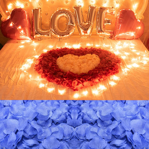 AWCCXMYM 1200PCS Fake Rose Petals for Romantic Night Romantic Festive Atmosphere Creation for Marriage Proposa Wedding Valentine's Day Decoration ...