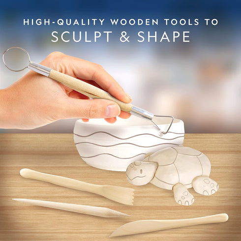 National Geographic Pottery Wheel Refill Kit - Air Dry Clay, Tools & Accessories for Kids...