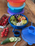 Yumbox® Poke Bowl, Leakproof Salad Bowl with lid, Removable 3-Section Divider, 4.2 Cups Volume, Easy-Open Triple Latches; removable and built-in t...