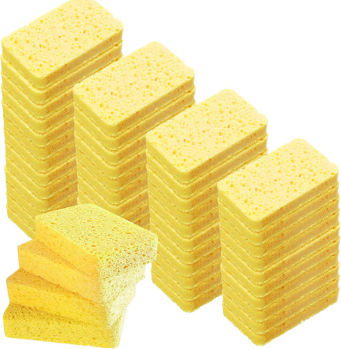 Individually Wrapped Sponges, Kitchen Dishwashing Sponge Bulk, Non Scratch Dishes Scouring Pad Dishcloth, Odor-Free Sponge Wipes for Household Cle...