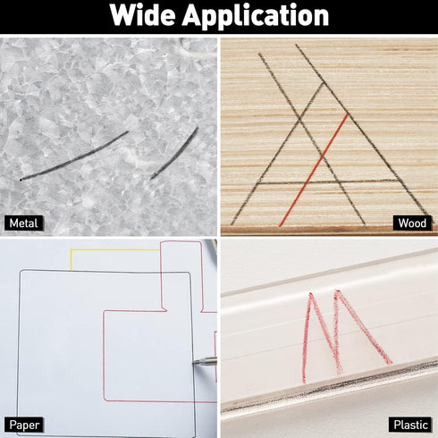 Hiboom 5 Pcs Mechanical Carpenter Pencil, 30 Pcs Refills Needle Nose Tip Hole Marker with Built in Sharpener, Scribe Making Tools for Woodworking,...