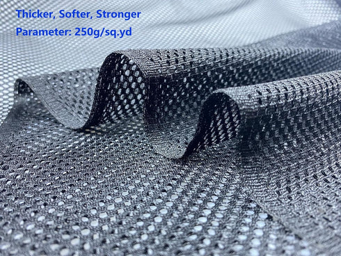 Mesh Fabric Netting Black Fabric Netting Soft Mesh Fabric for Sewing, Crafts?Shopping Bag, Backpack Pocket and Straps and Netting Clothes (Black(1...