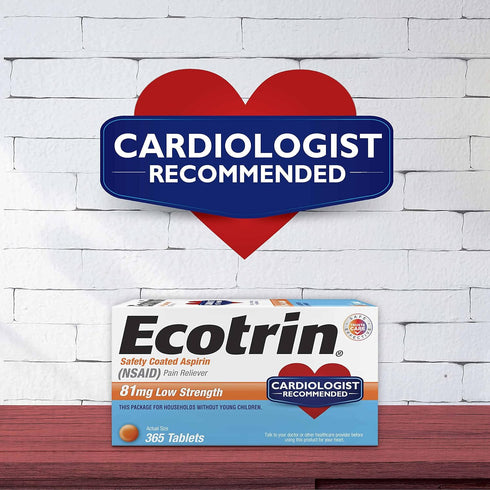 Ecotrin 81 mg Low Strength Safety Coated Aspirin - 150 Tablets, Pack of 2...