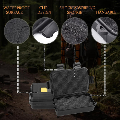 1Pcs Survival Storage Box, Waterproof Dry Box Protective Case, Underground Storage Container, Survival Gear Sealed Boxes for EDC Tools, Phone, Key...