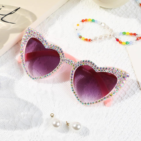 YOGFIT Heart Sunglasses for Women Fashion Classic Love Eye Protection Sunglasses Vintage Cute Heart Sunglasses...