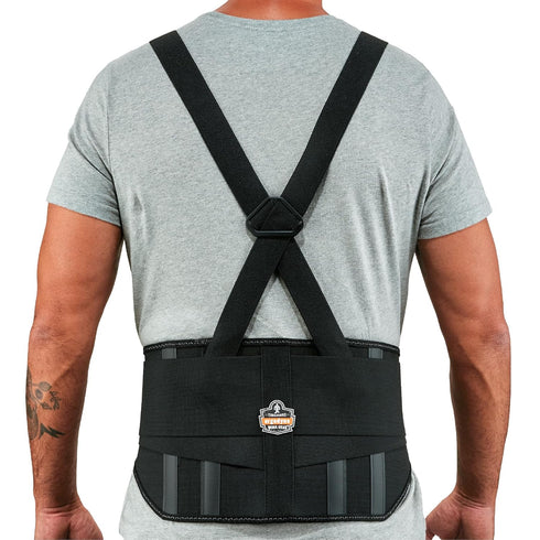 Ergodyne ProFlex 1600 Back Support Brace, 9" Extended Support, High Cut Front For Mobility, XL,Black...