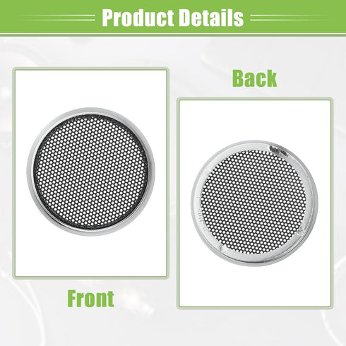 ACROPIX Universal 1.5" Car Speaker Grills Cover Mesh Round 1.5 Inch Audio Speaker Subwoofer Guard Protector Case Iron Silver Tone - Pack of 4......