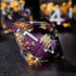 Joylord Sharp Edge Resin Dice Set for Dungeons and Dragons | Liquid Core & Gold Foil Design | Handcrafted Polyhedral DND Dice | RPG D and D Role P...
