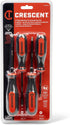 Crescent 4PC Diamond Tip Dual Material Screwdriver Set with Phillips and Slotted Screwdrivers - CDTSET4PC...