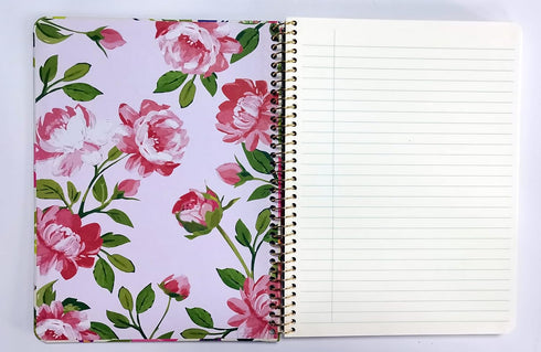 Medium Journal notebook?Hardcover ruled Gold spiral notebook 100g, 80 Sheets 6.5'' x 8.5'' with Interior PP Pocket, fo Students, Office, School Su...