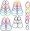 96PCS Hoop Earrings Finding, Round Hypoallergenic Earring Hoops, Multicolor Stainless Steel Open Beading Hoop, for Women's Jewelry Making, DIY Ear...