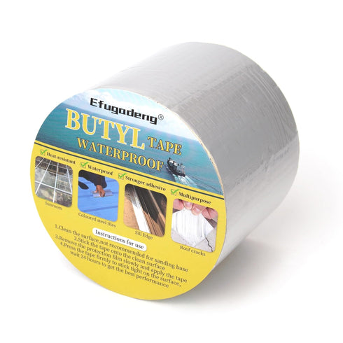 Butyl Tape Waterproof Sealing Aluminum Foil Tape Butyl Sealant Tape for RV Repair, Window, Glass & EDPM Roof Leak Patching, Boat and Pipe Sealing ...
