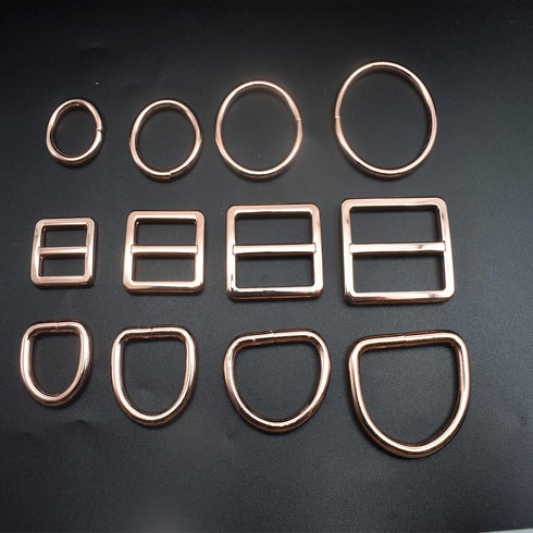 Bytiyar Metal Bukles Sets(8 pcs), Quick Side Release Buckles+Tri-Glide Clips+D&O Rings Assorted Sewing Fasteners Kits DIY Accessories for Webbing ...