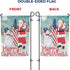 Double Sided Garden Flag - Merry Christmas USA - 12.5" x 18", Patriotic Snowman and Santa Christmas Holiday Decor, Outdoor Winter Decorative Seaso...