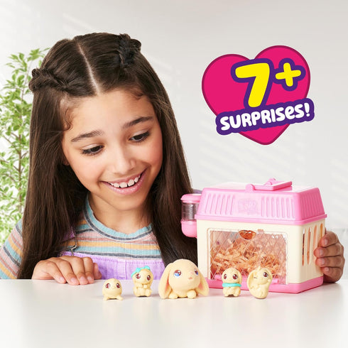 Little Live Pets - Mama Surprise Minis. Feed and Nurture a Lil' Bunny Inside Their Hutch so she can be a Mama. She has 2, 3, or 4 Babies with Acce...