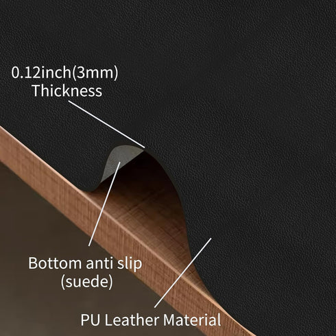 Leather Mouse Pad, Desk Pad, Keyboard Pad, Non-Slip PU Leather Office Desk Mat, Laptop Desk Pad, Waterproof Desk Writing Pad for Office and Home -...