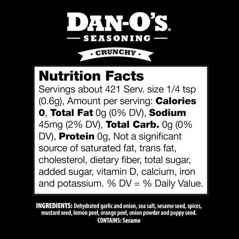 Dan-O’s Seasoning Crunchy | Medium Bottle | 1 Pack (8.9 oz)...