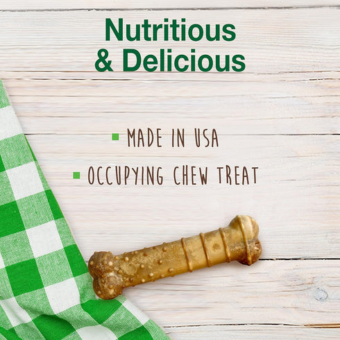 Nylabone Healthy Edibles Natural Dog Chews Long Lasting Chew Treats for Dogs, Turkey & Apple Flavor, X-Small/Petite (12 Count)...
